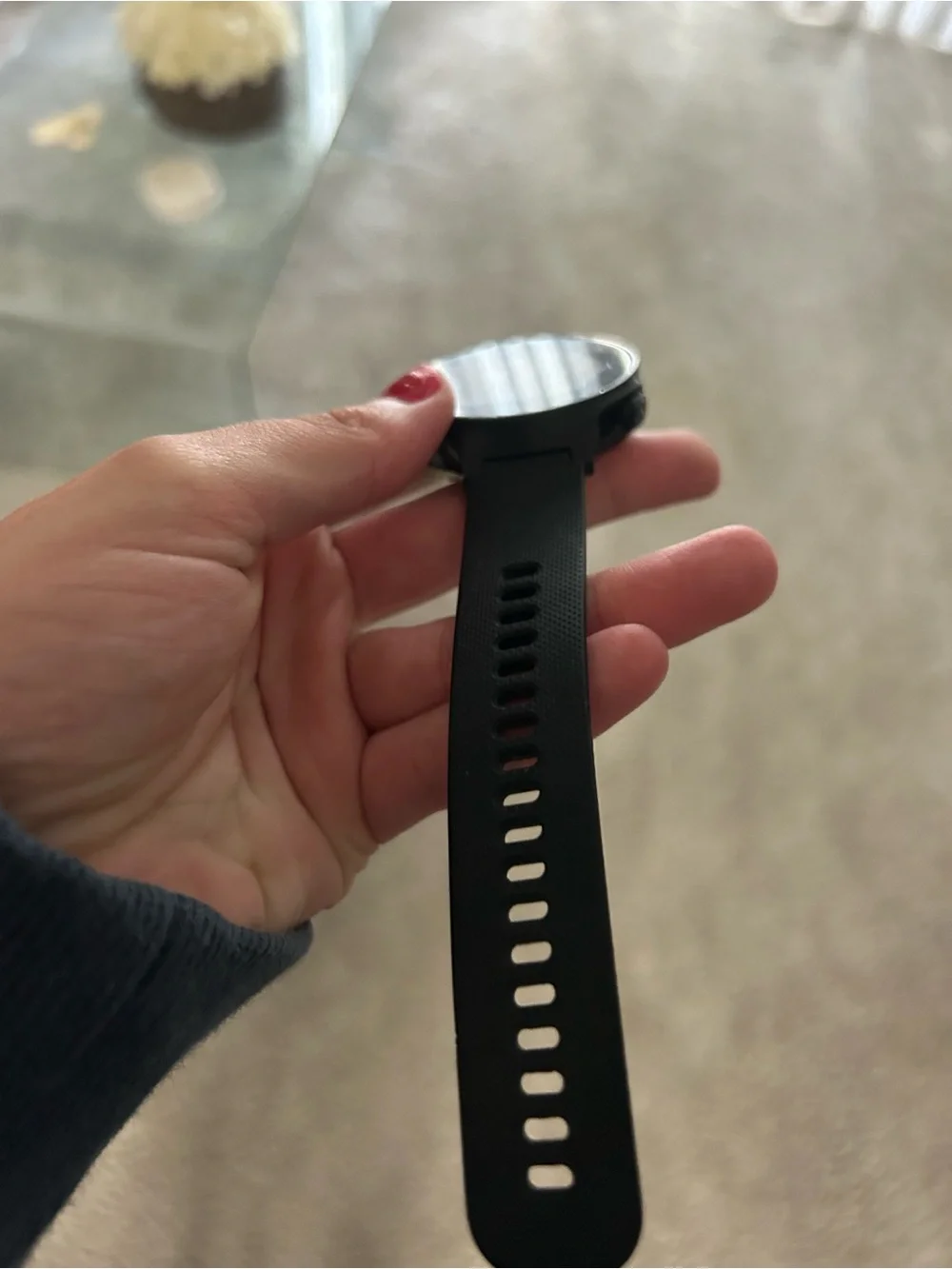 garmin Black Digital Fitness Watch with Simple Round Display